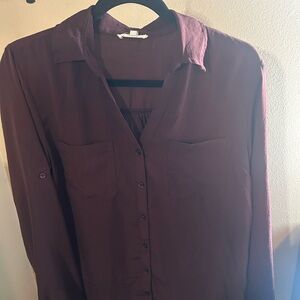 Maurices Purple Button Down Shirt